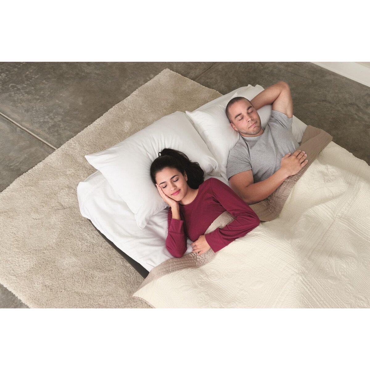 BESTWAY Matelas gonflable 2 personnes - 203 x 152 x 30 cm - pompe électrique intégrée