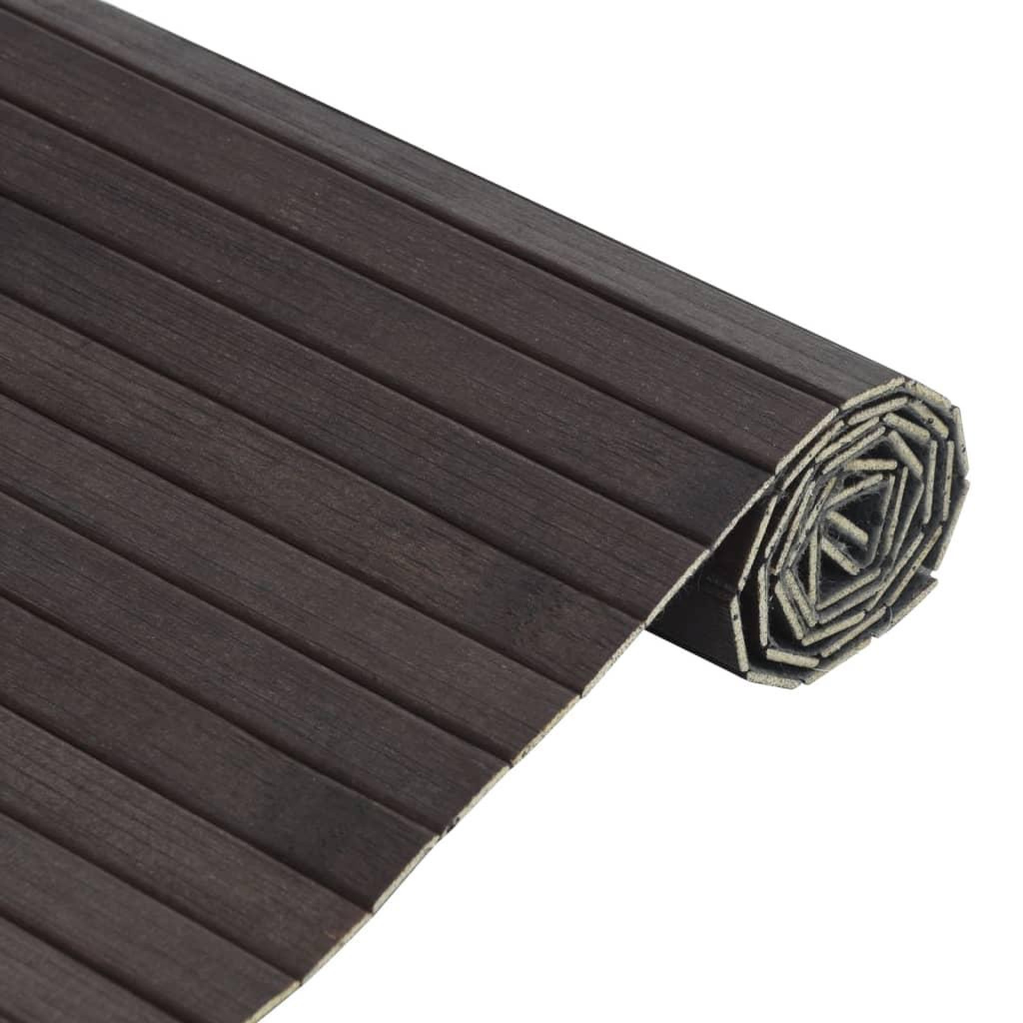Voir la diapositive 4 : VIDAXL Tapis rectangulaire marron fonce 100x300 cm bambou
