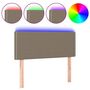 Voir la diapositive 2 : VIDAXL Tete de lit a LED Taupe 80x5x78/88 cm Tissu