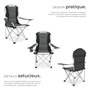 Voir la diapositive 3 : tectake Chaise de camping Pliable, avec Rembourrage gris