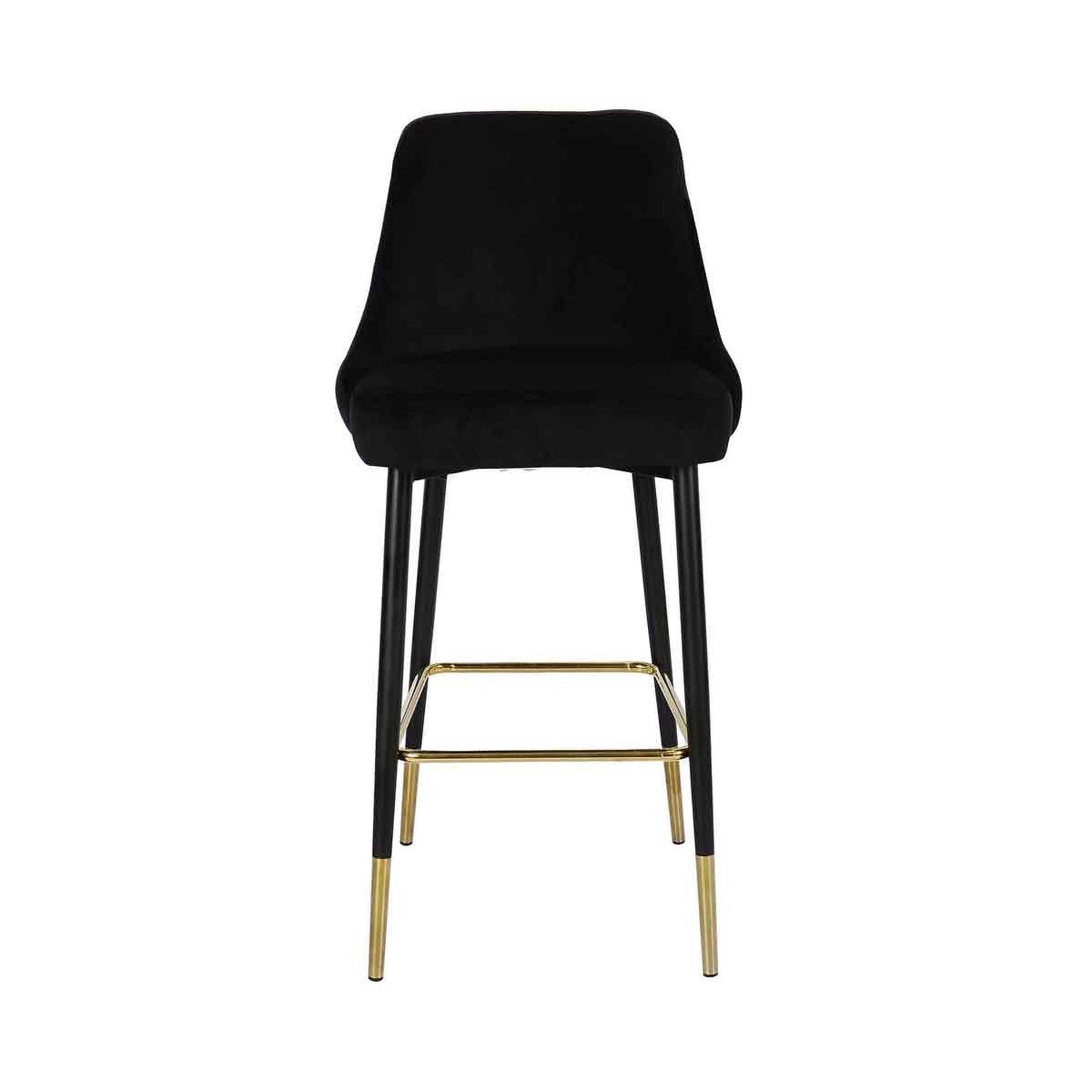 Voir la diapositive 2 : Paris Prix Tabouret de Bar Velours Design  Mojo  110cm Noir