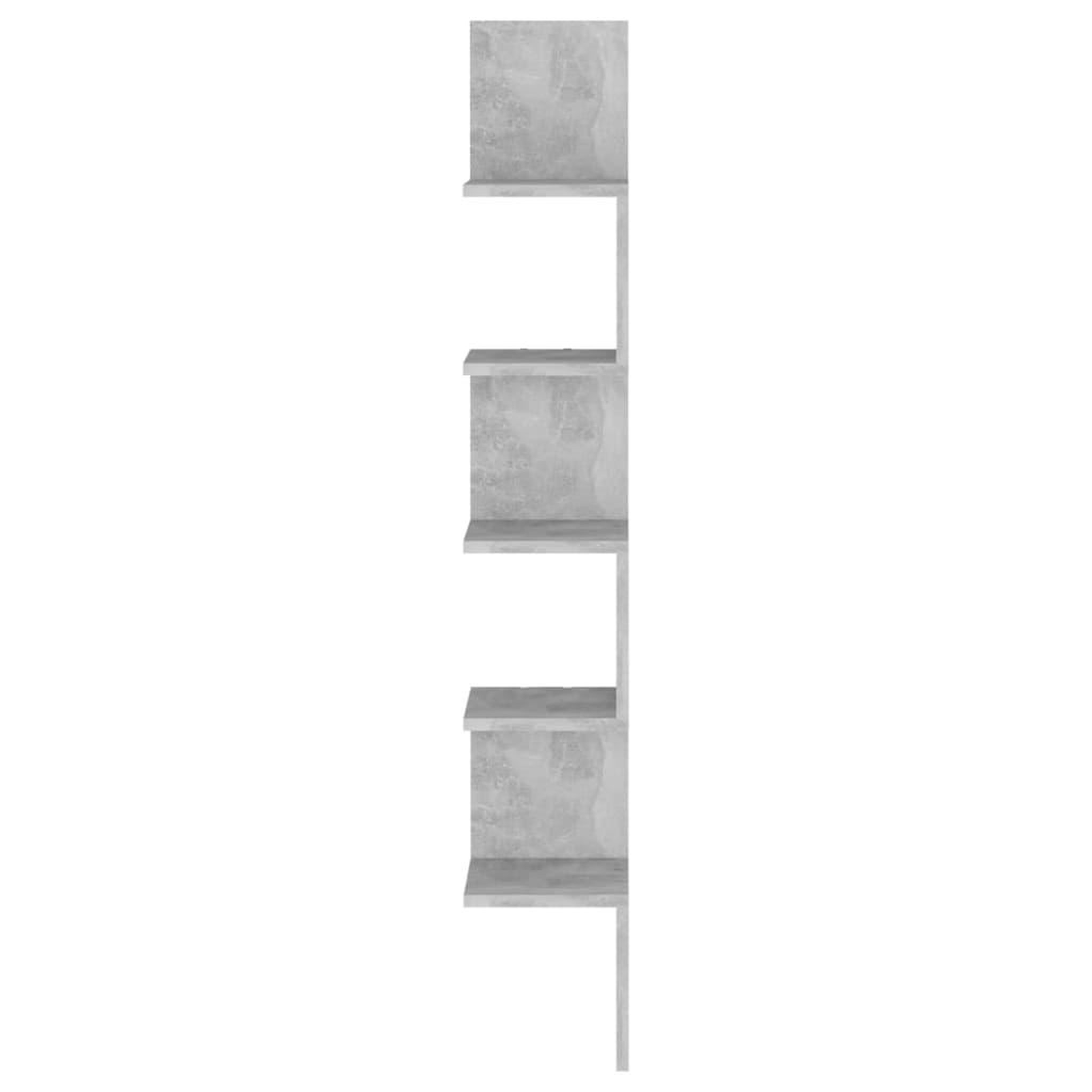 Voir la diapositive 4 : VIDAXL Etagere d'angle murale Gris beton Bois d'ingenierie