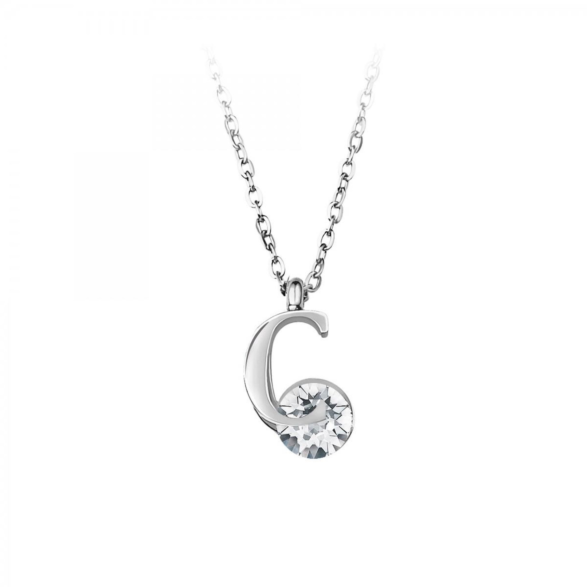 SC CRYSTAL Collier alphabet lettre C SC Crystal orné de cristaux scintillants