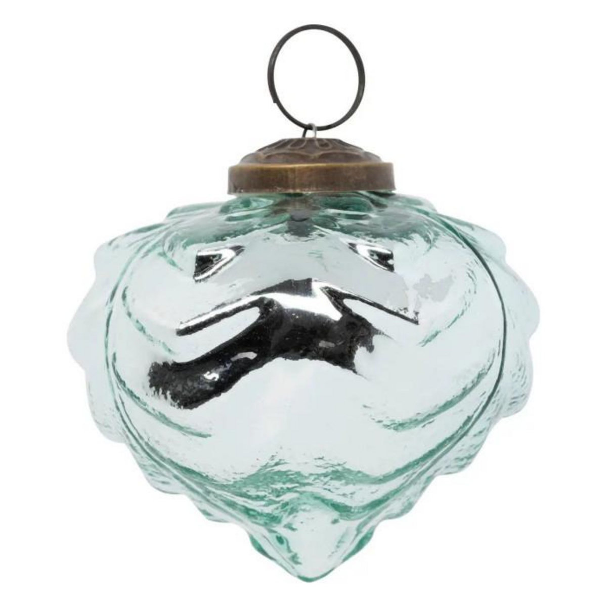 ATMOSPHERA Lot de 3 Boules de Noël  Formes  8cm Vert