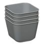 Voir la diapositive 1 : FIVE Lot de 4 Boîtes de Rangement  Flex  8cm Gris
