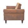 Voir la diapositive 3 : VIDAXL Canape a 2 places convertible accoudoir daim synthetique marron