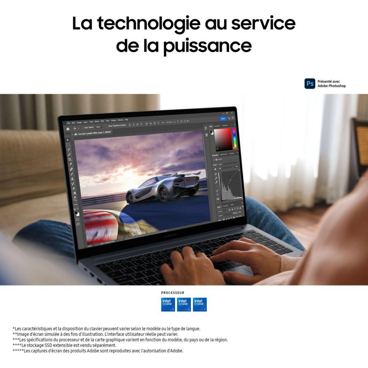 Samsung Ordinateur portable Galaxy Book4 15.6' I7 16Go 512Go Argent
