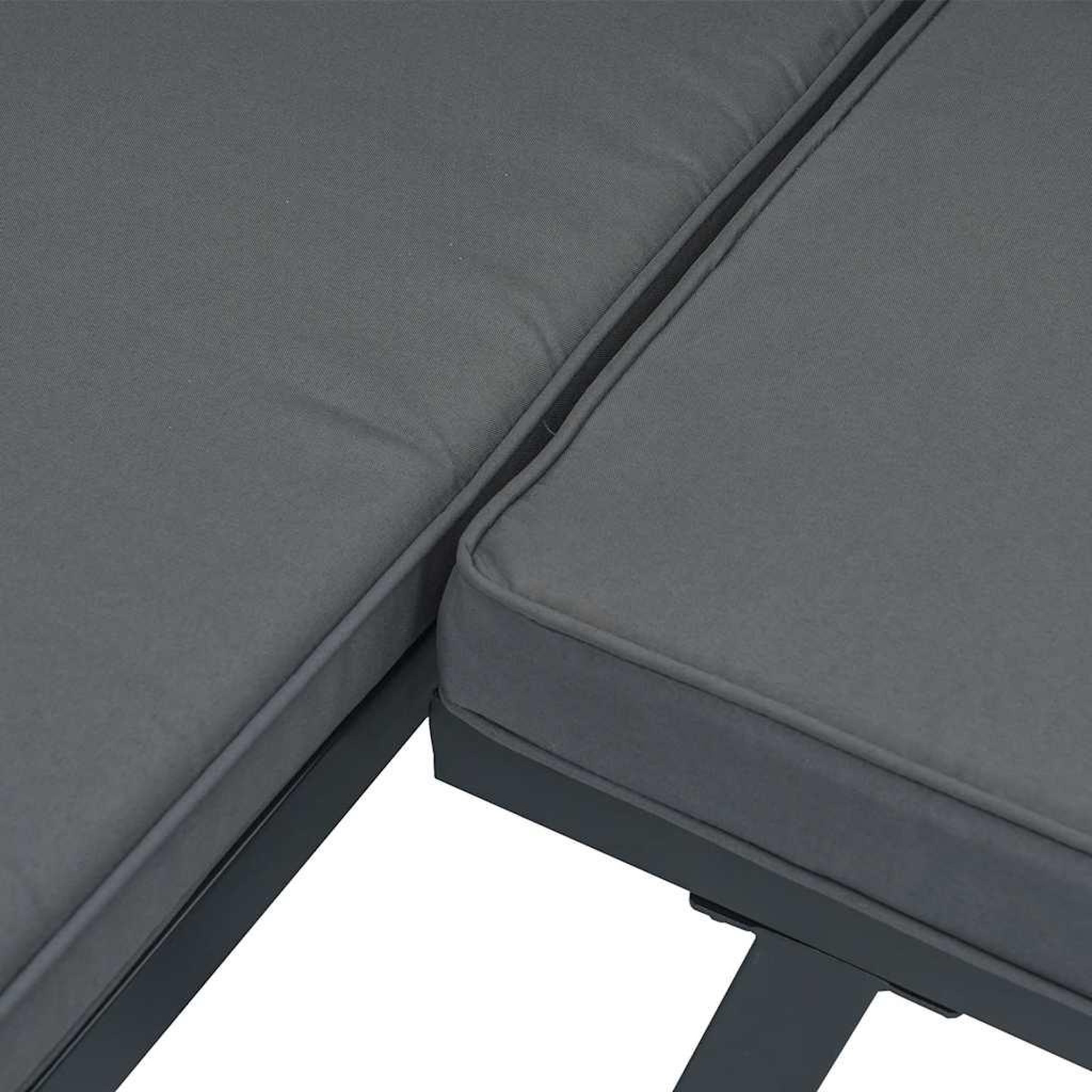 Voir la diapositive 5 : VIDAXL Salon de jardin 2 pcs avec coussins noir aluminium