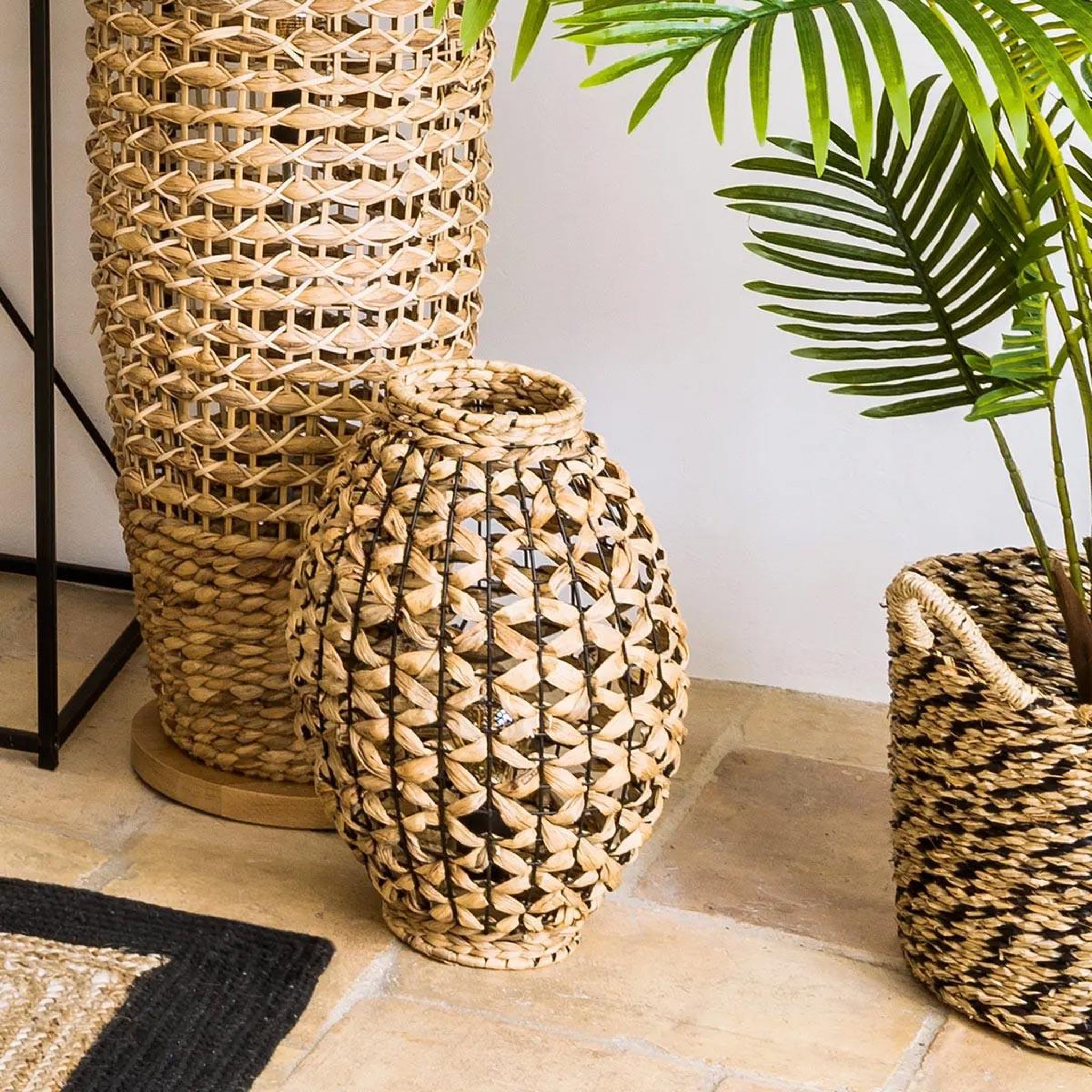 Voir la diapositive 2 : ATMOSPHERA Lampe à poser déco  jacinthe  40cm naturel