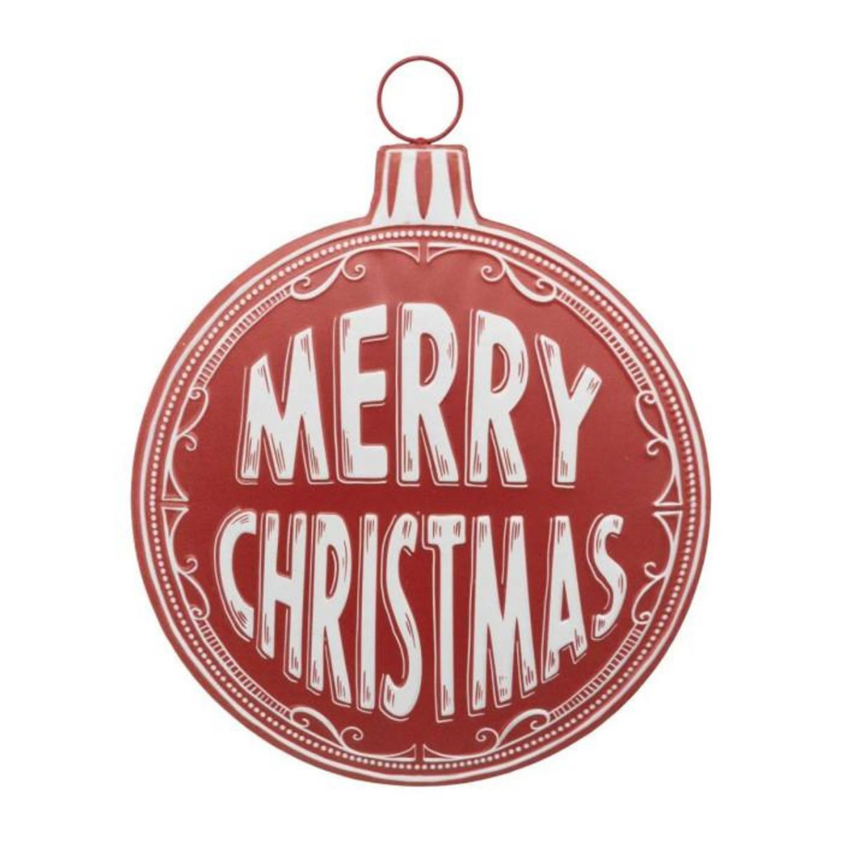 ATMOSPHERA Boule de Noël  Merry Christmas  40cm Rouge