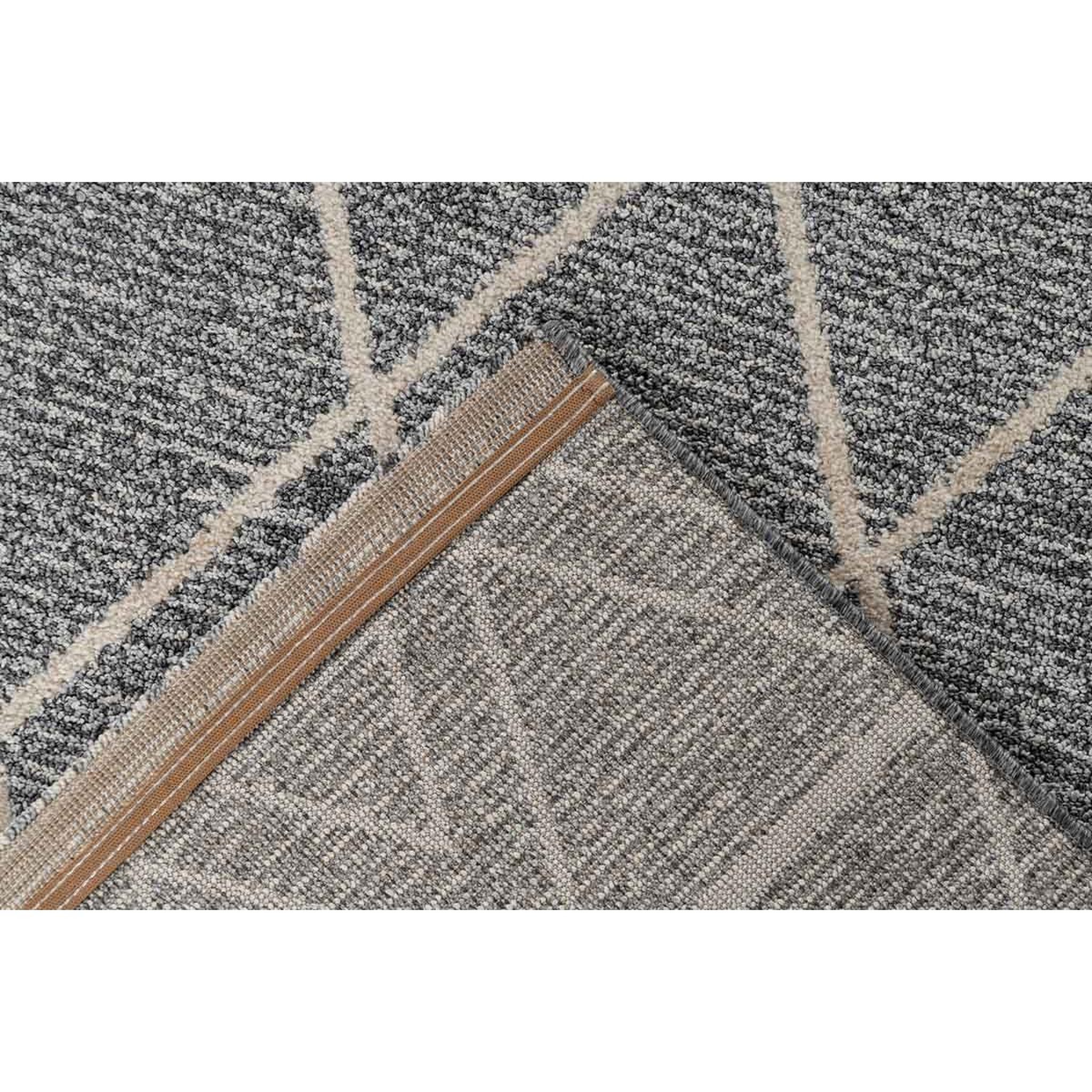 Voir la diapositive 4 : Paris Prix Tapis Tissé Géométrique  Rhombus  Gris & Beige