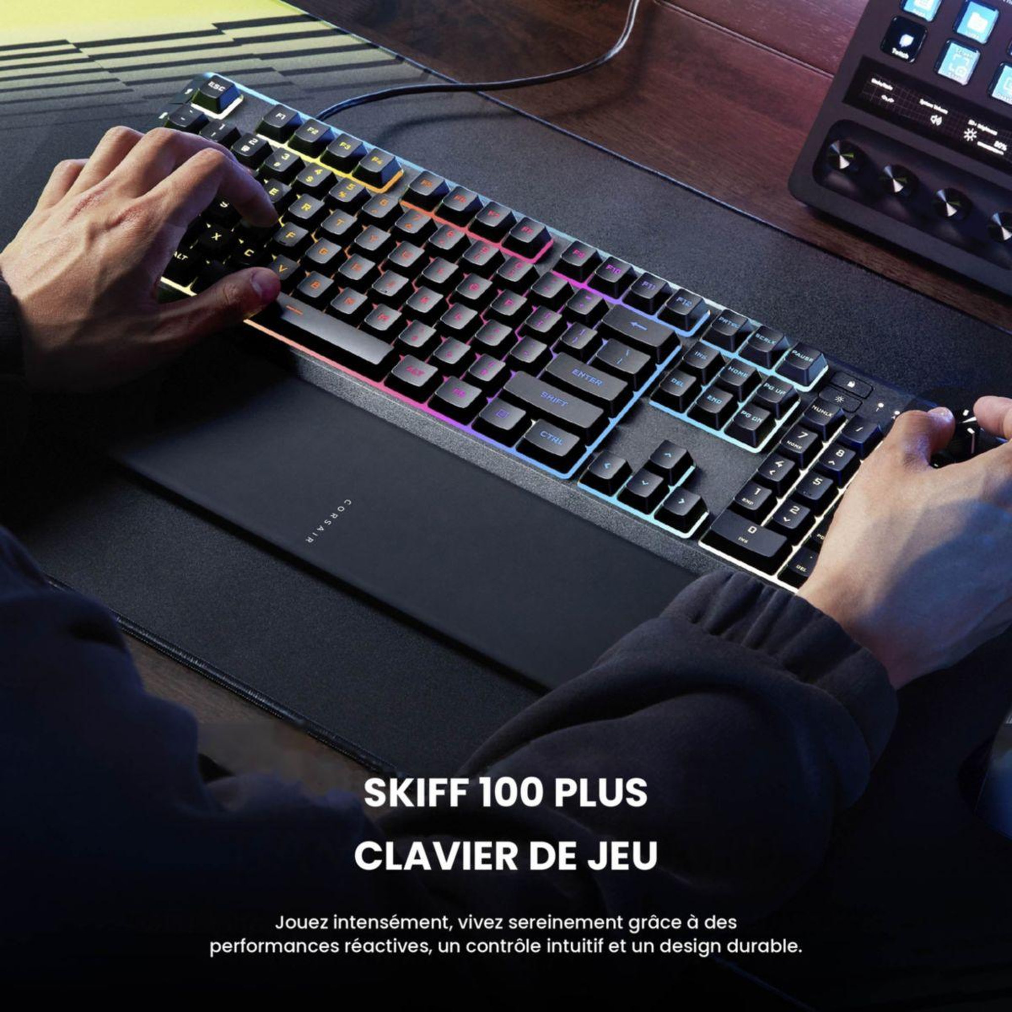 Voir la diapositive 4 : Corsair Clavier gamer skiff 100 plus