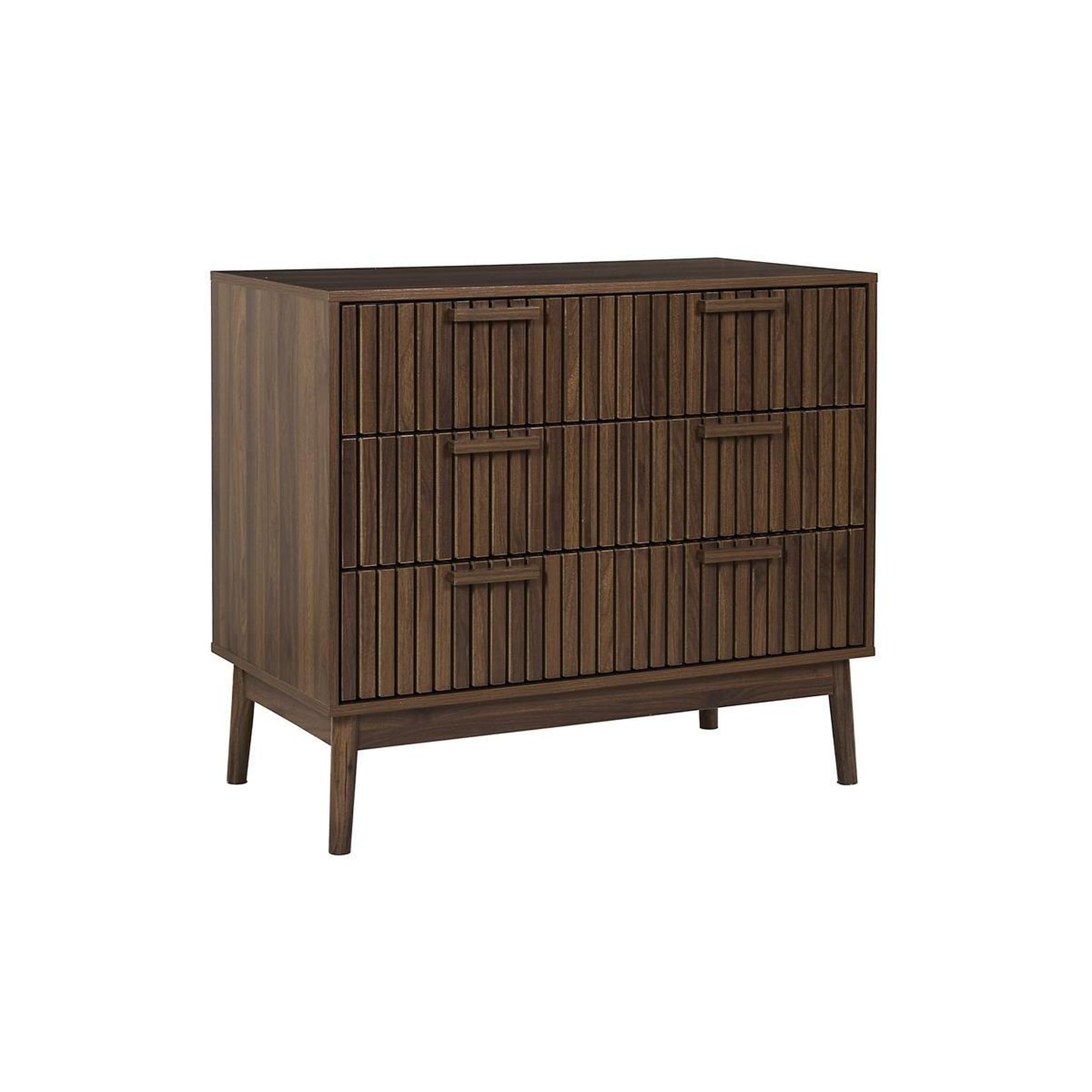 The Home Deco Factory Commode 3 tiroirs  klaus  90cm marron foncé