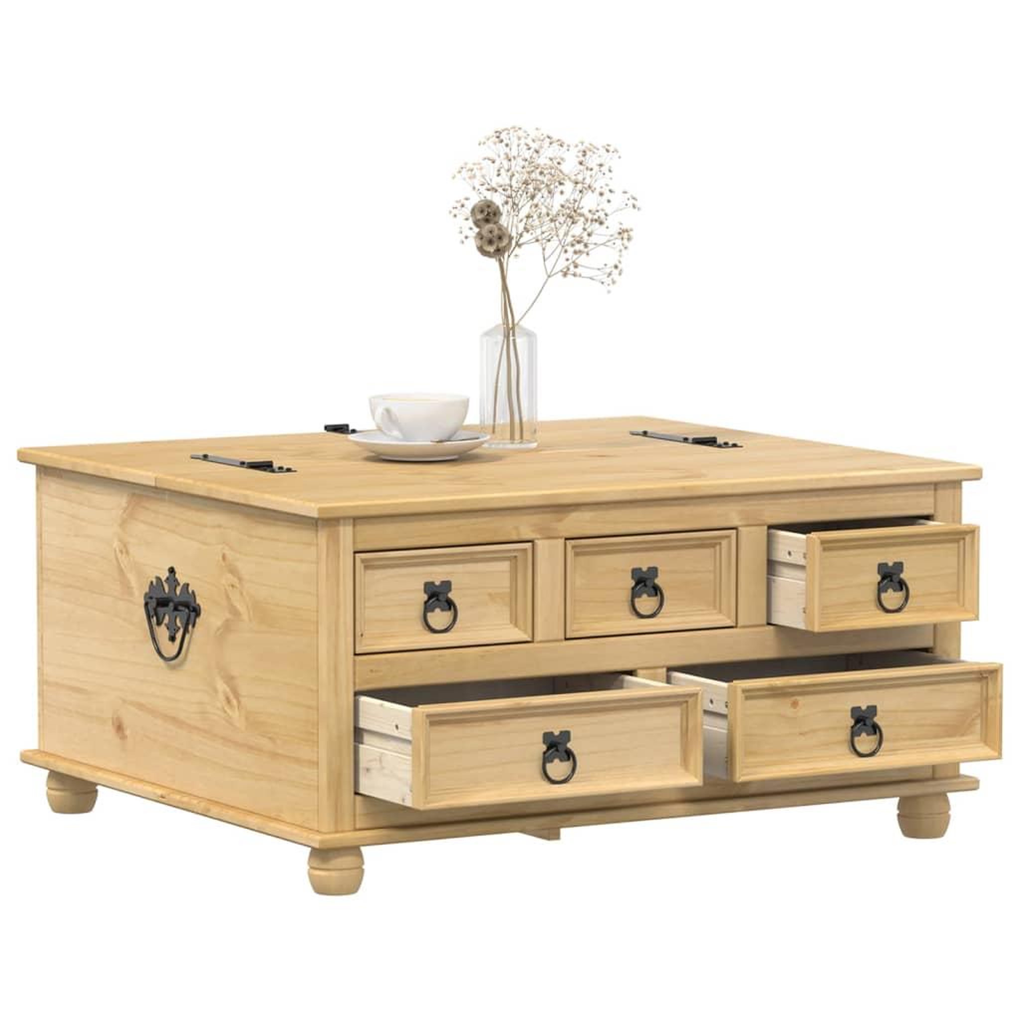 VIDAXL Boîte de rangement  90x78x45 cm bois de pin massif