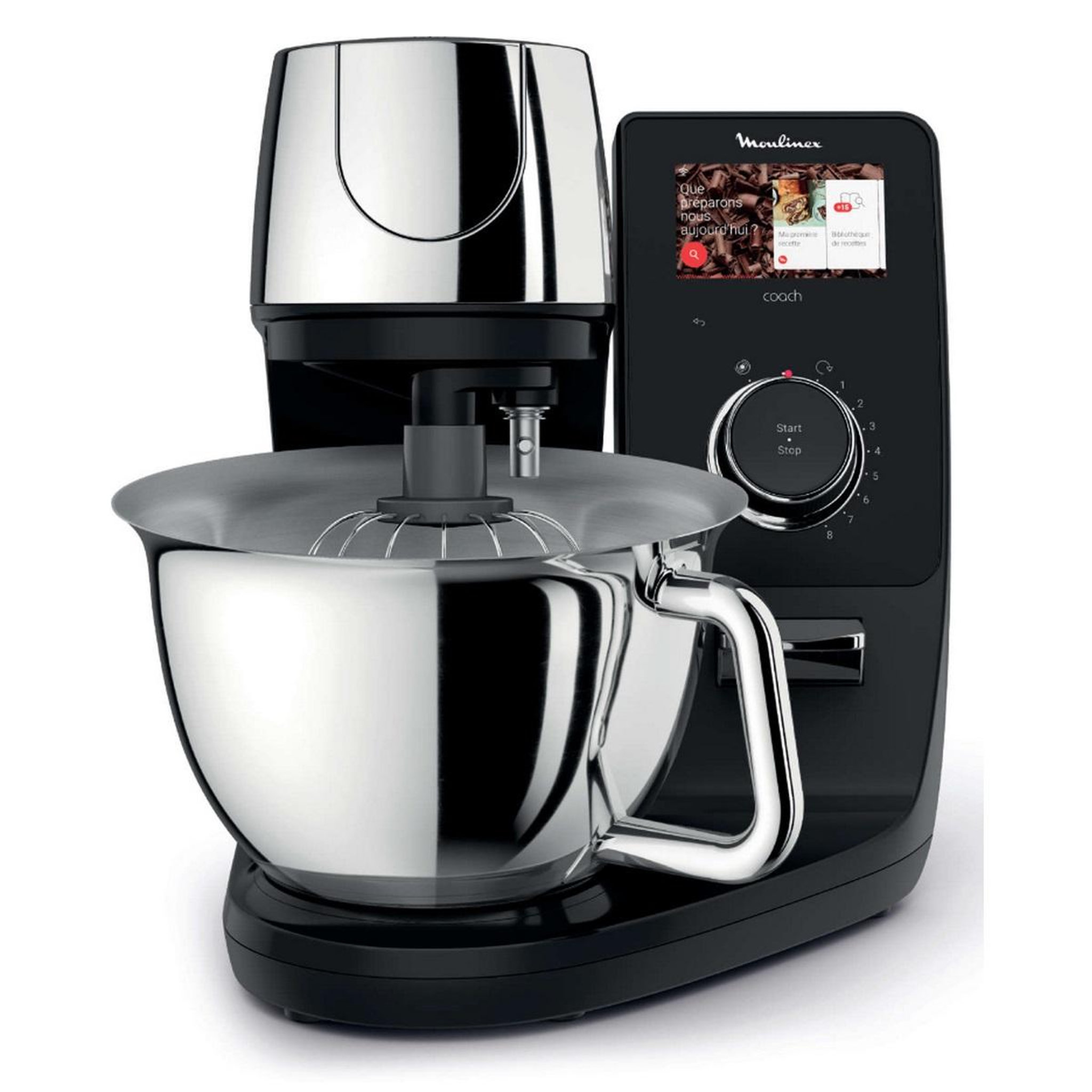 Voir la diapositive 2 : MOULINEX Robot pâtissier 5.5l 1200w noir/silver - qa950d10