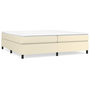 Voir la diapositive 2 : VIDAXL Cadre de lit sans matelas creme 200x200 cm similicuir