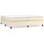 Voir la diapositive 2 : VIDAXL Cadre de lit sans matelas creme 200x200 cm similicuir