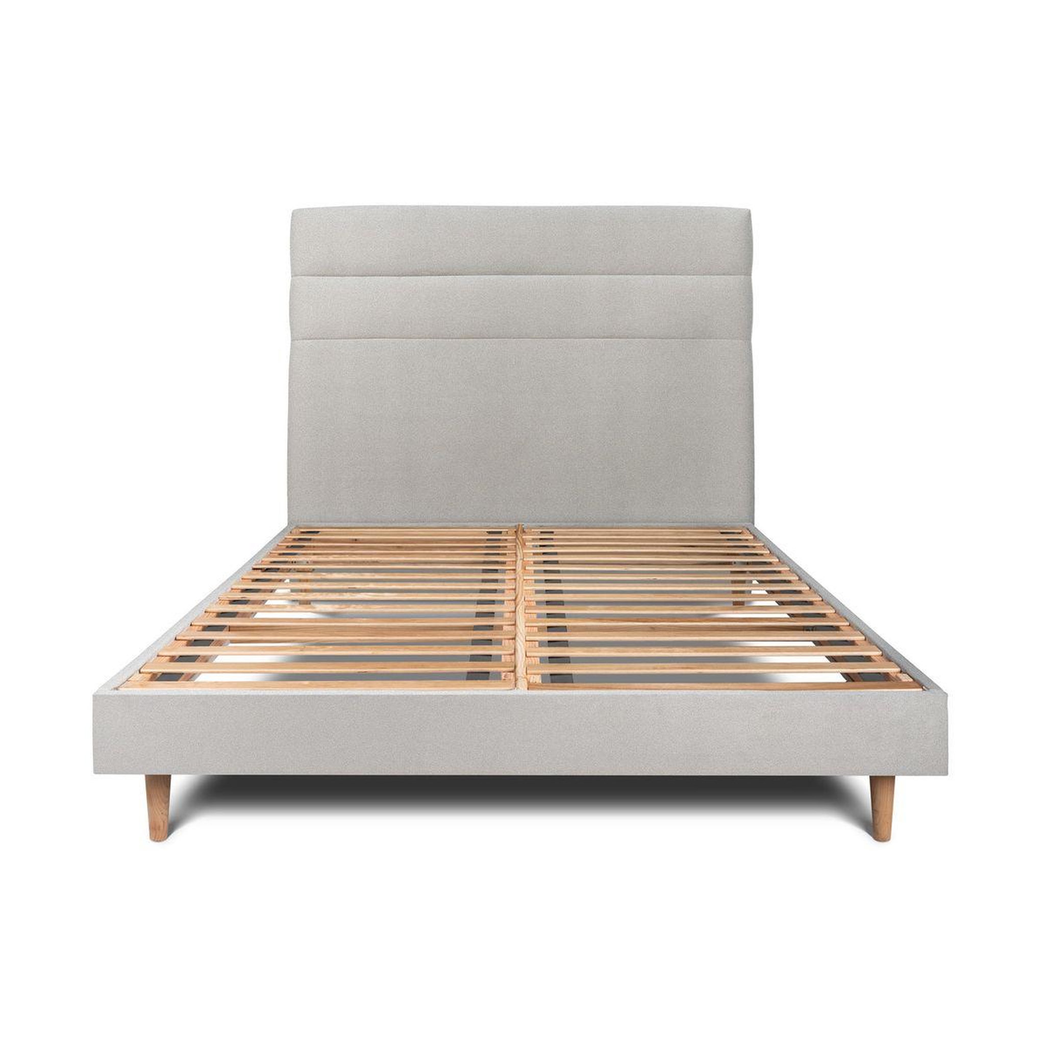 Voir la diapositive 1 : Sommeil de Plomb Lit avec tête de lit lignes velours et sommier kit - Hauteur totale : 29cm
