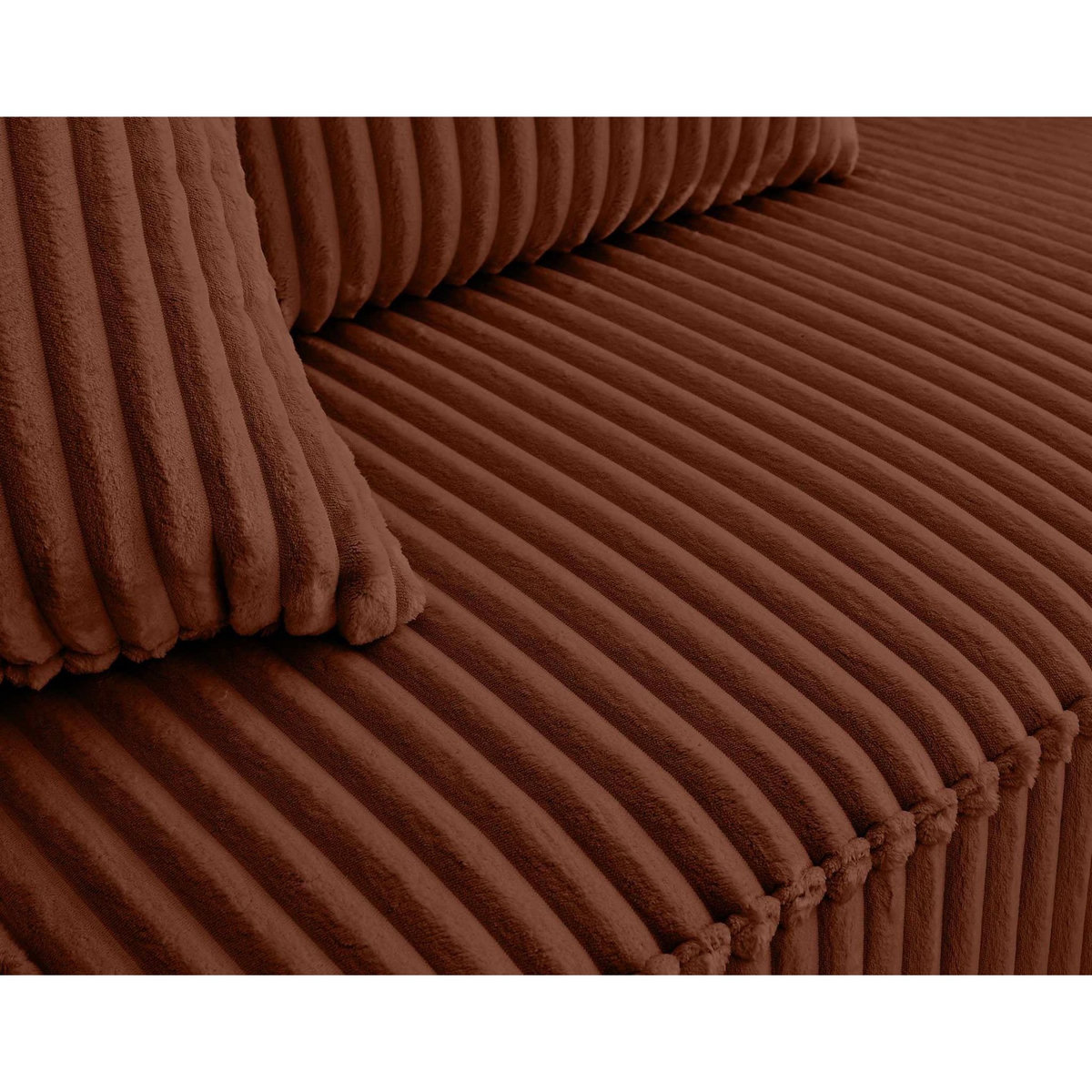 LISA DESIGN Colombine - module d'assise gauche - en velours côtelé grosses côtes