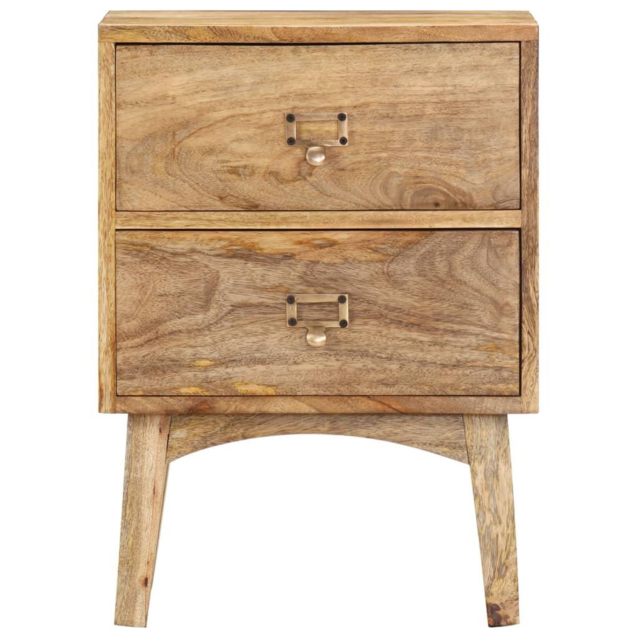 Voir la diapositive 2 : VIDAXL Table de chevet 40x35x55 cm bois de manguier solide
