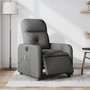 Voir la diapositive 1 : VIDAXL Fauteuil inclinable de massage electrique gris fonce tissu