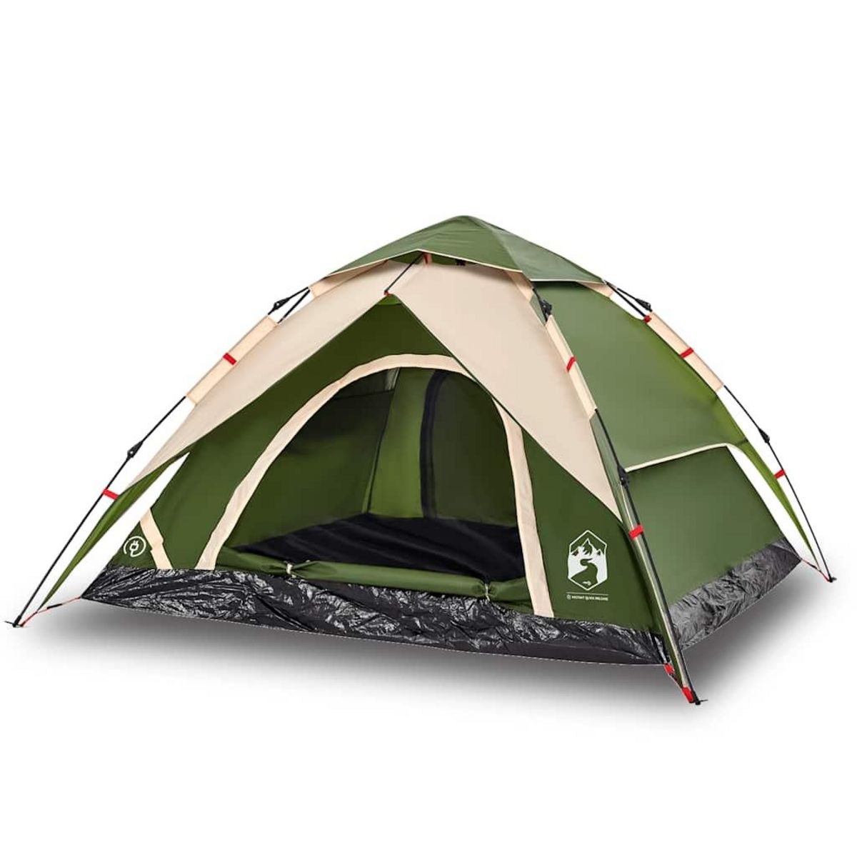VIDAXL Tente de camping a dome 5 personnes vert liberation rapide
