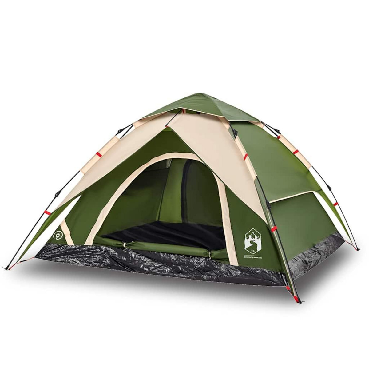 VIDAXL Tente de camping a dome 5 personnes vert liberation rapide