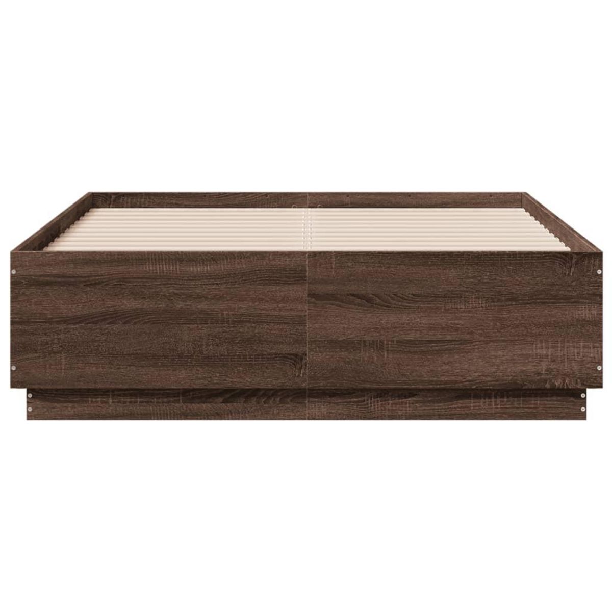 VIDAXL Cadre de lit sans matelas chene marron 120x190 cm