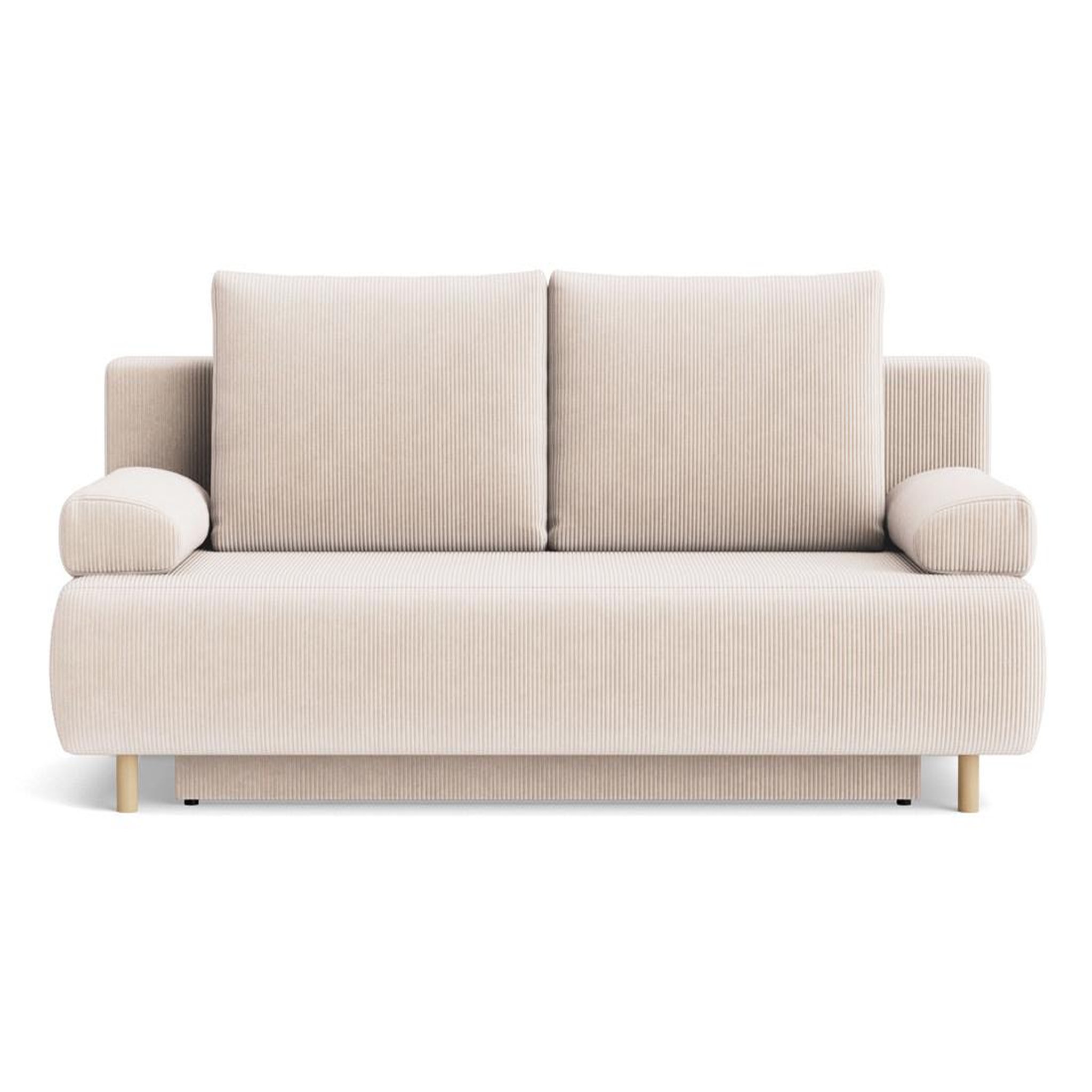 Voir la diapositive 1 : BEST MOBILIER Sophie - canapé droit 3 places convertible avec coffre en velours côtelé