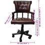 Voir la diapositive 6 : VIDAXL Chaise de bureau pivotante Marron