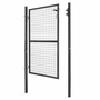 Voir la diapositive 3 : ID MARKET Portillon de jardin 105 x 150 cm en acier gris anthracite avec serrure et poignée