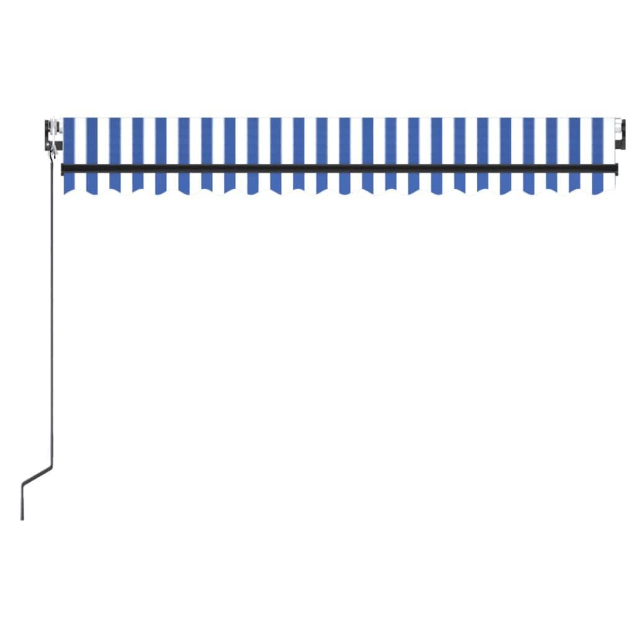 Voir la diapositive 4 : VIDAXL Auvent retractable automatique 450x350 cm Bleu et blanc