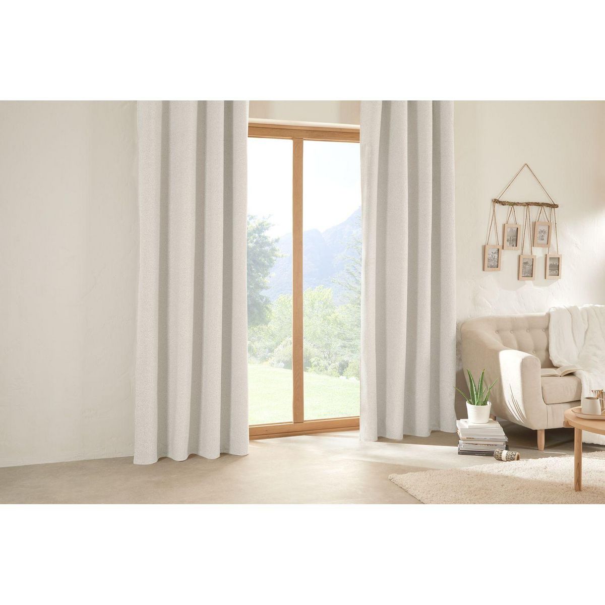 ATMOSPHERA Rideau effet bouclette isolant et occultant SOANA