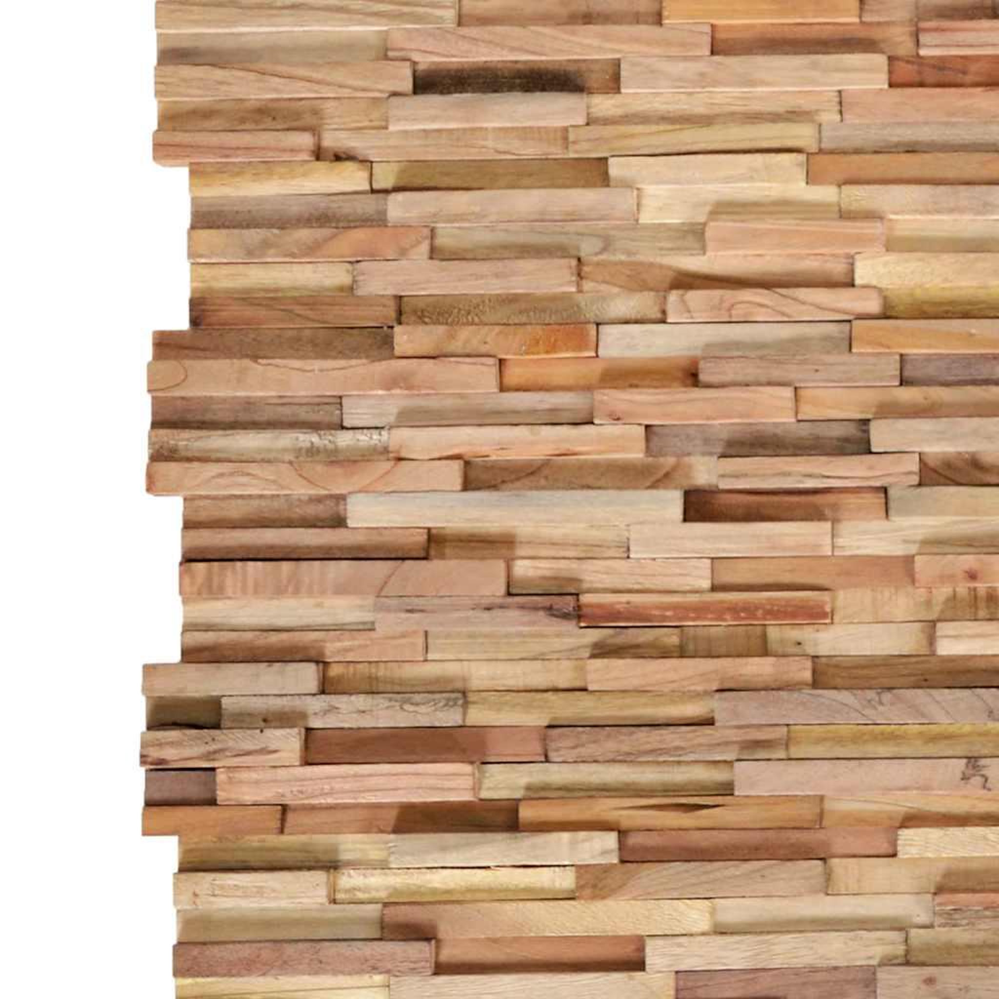 Voir la diapositive 4 : VIDAXL Panneaux de revetement mural 3D 10 pcs 1,08 m^2 Bois de teck