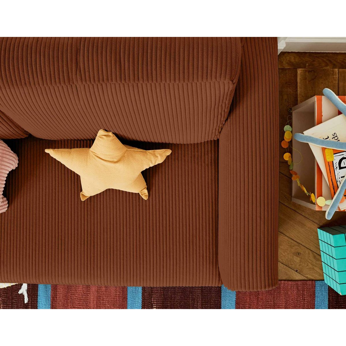 BEST MOBILIER Marilia - canapé 2 places - convertible déplimousse - en velours côtelé