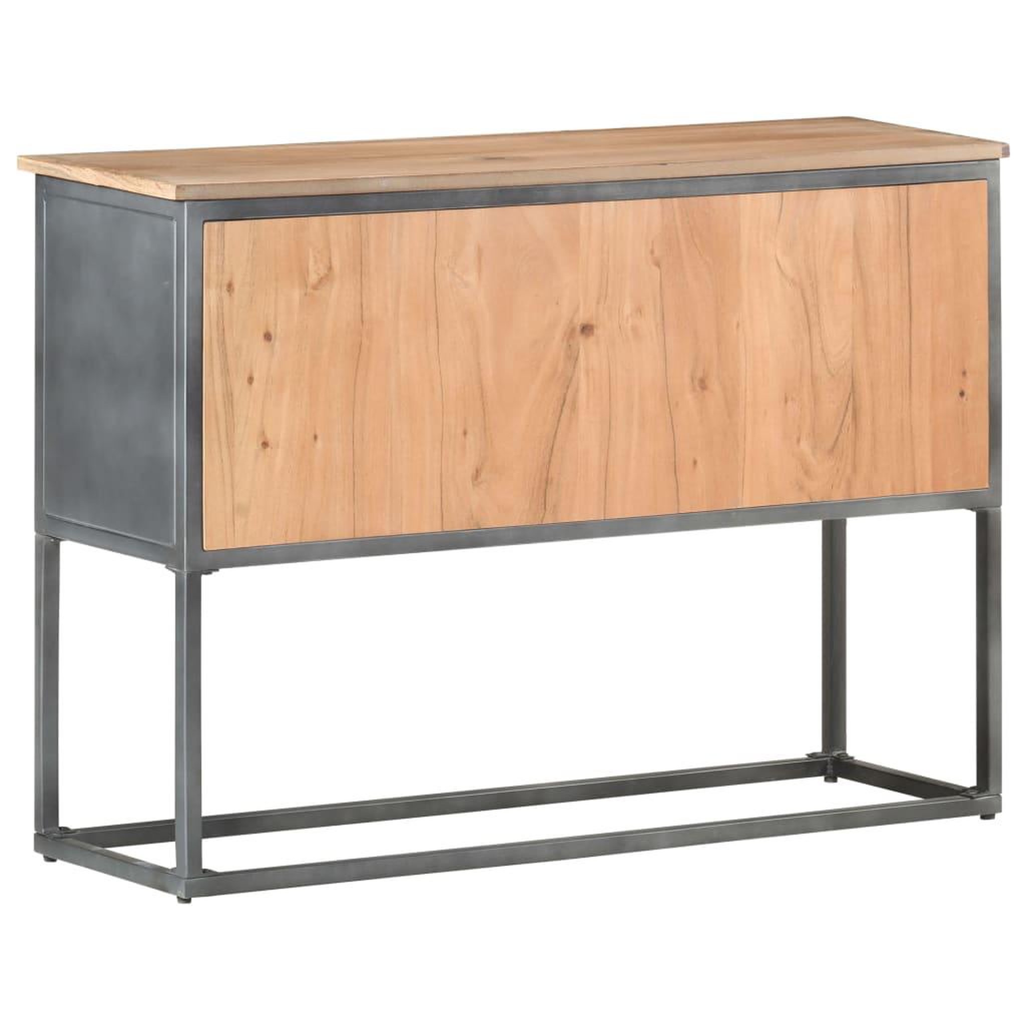 Voir la diapositive 4 : VIDAXL Buffet Gris 100x30x70 cm Bois d'acacia massif