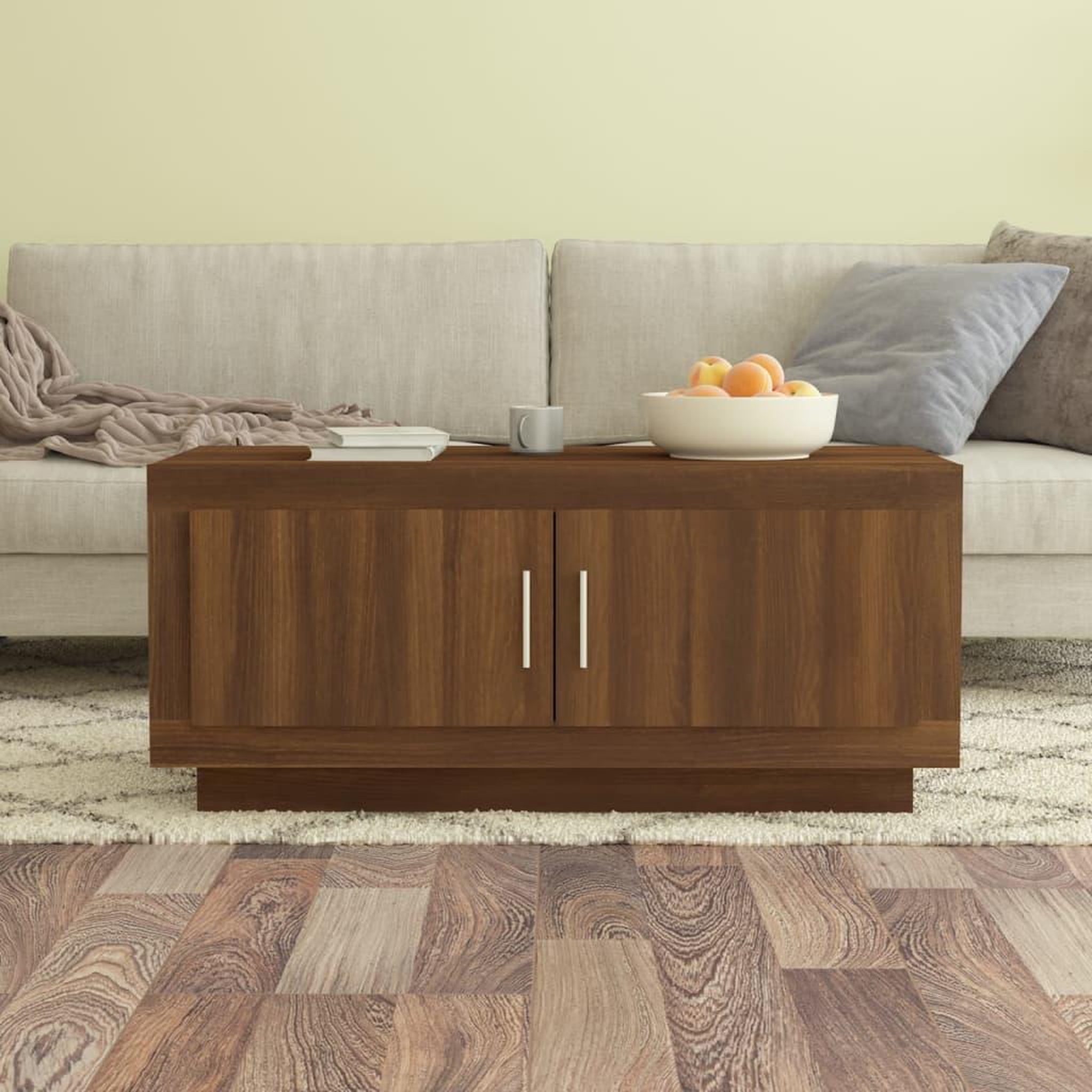 Voir la diapositive 1 : VIDAXL Table basse Chene marron 102x50x45 cm Bois d'ingenierie