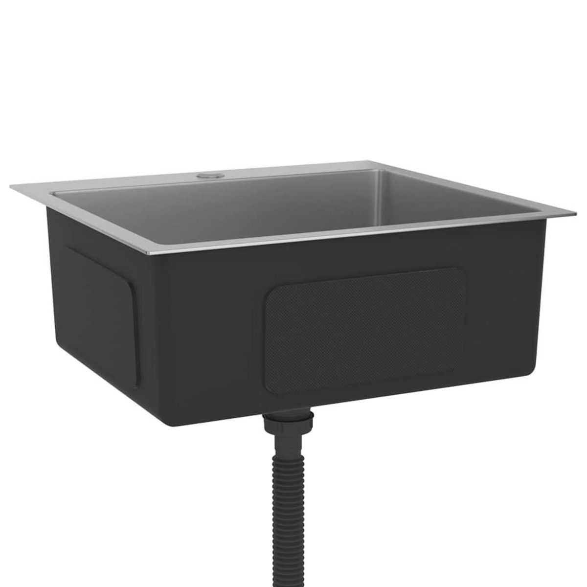 VIDAXL Evier de cuisine fait main Acier inoxydable