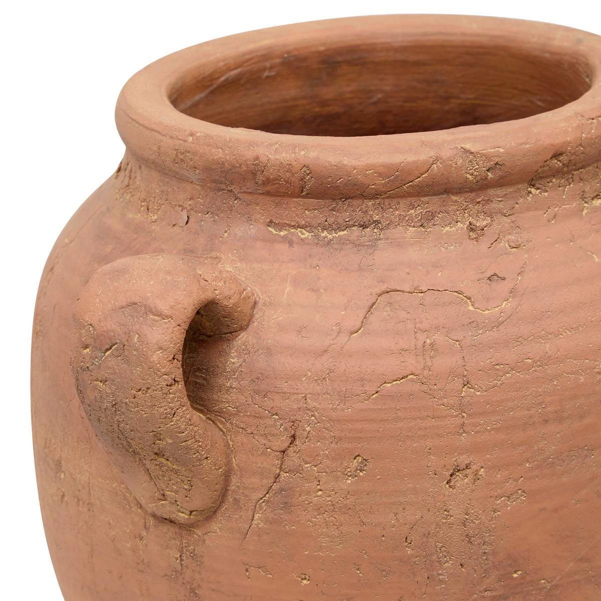 Voir la diapositive 2 : ATMOSPHERA Vase déco en terre cuite  romia  25cm terracotta