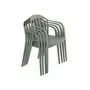 SWEEEK Lot de 4 fauteuils de jardin plastique, empilables