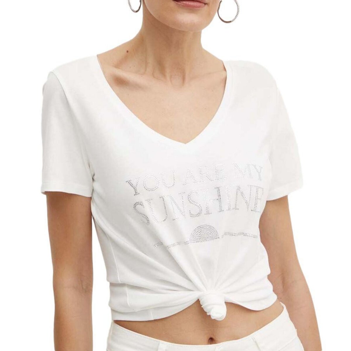 MORGAN T shirt  Femme Morgan Serigraphie OFF