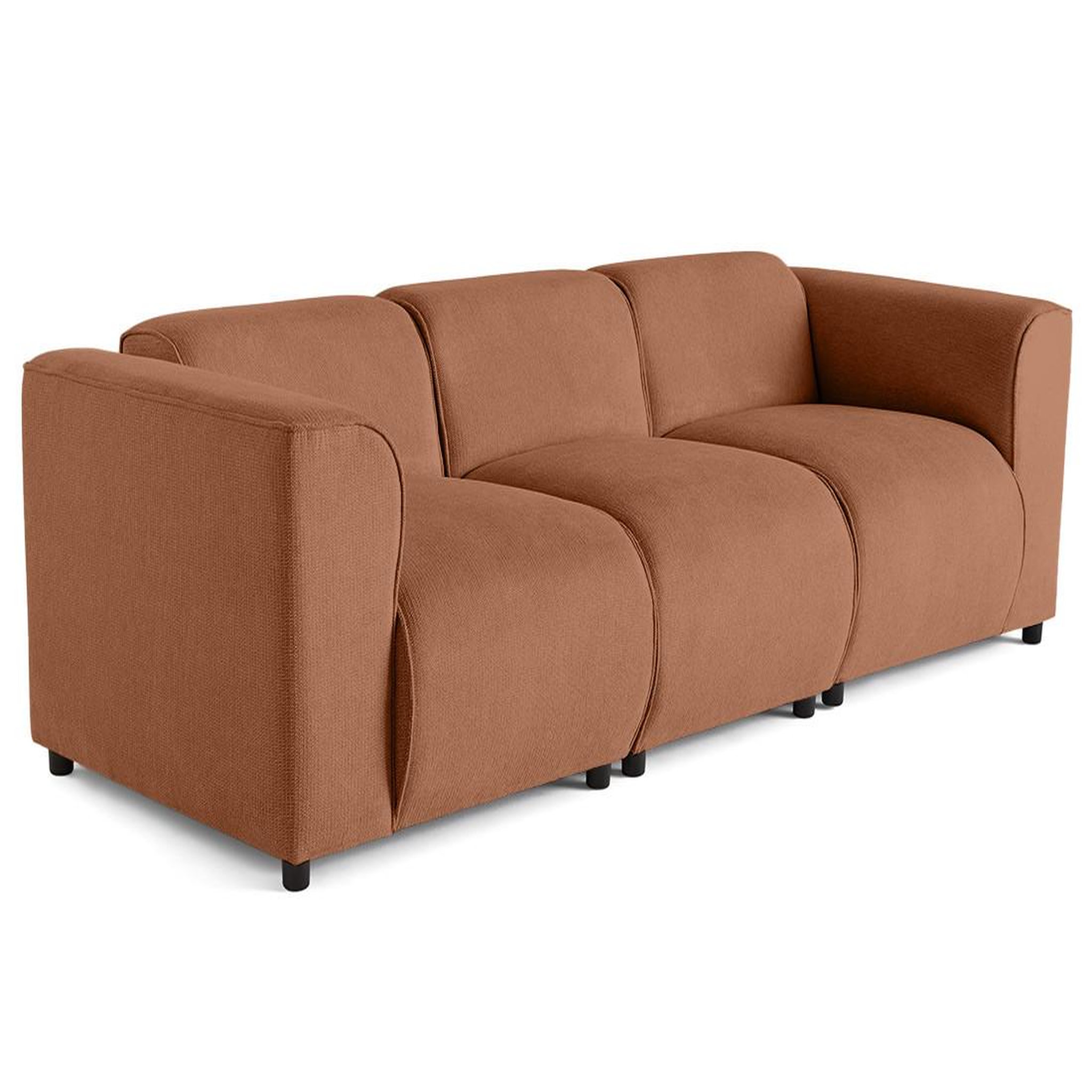 Voir la diapositive 2 : LISA DESIGN Suaro - canapé modulable 3 places en tissu texturé