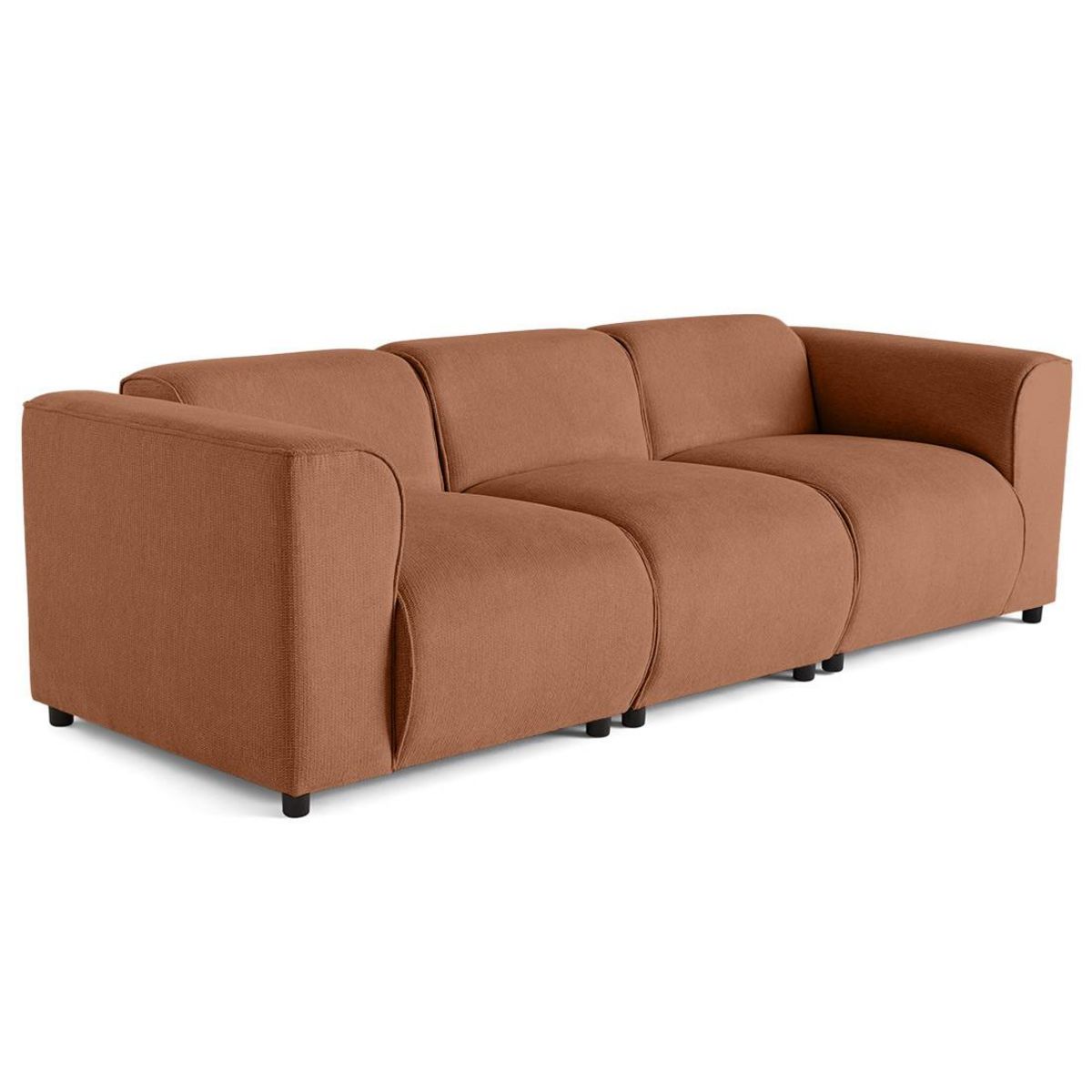 LISA DESIGN Suaro - canapé modulable 3 places en tissu texturé