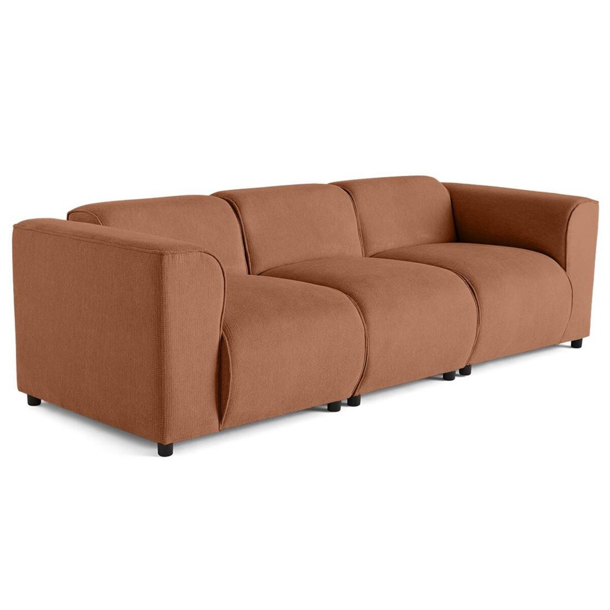 LISA DESIGN Suaro - canapé modulable 3 places en tissu texturé