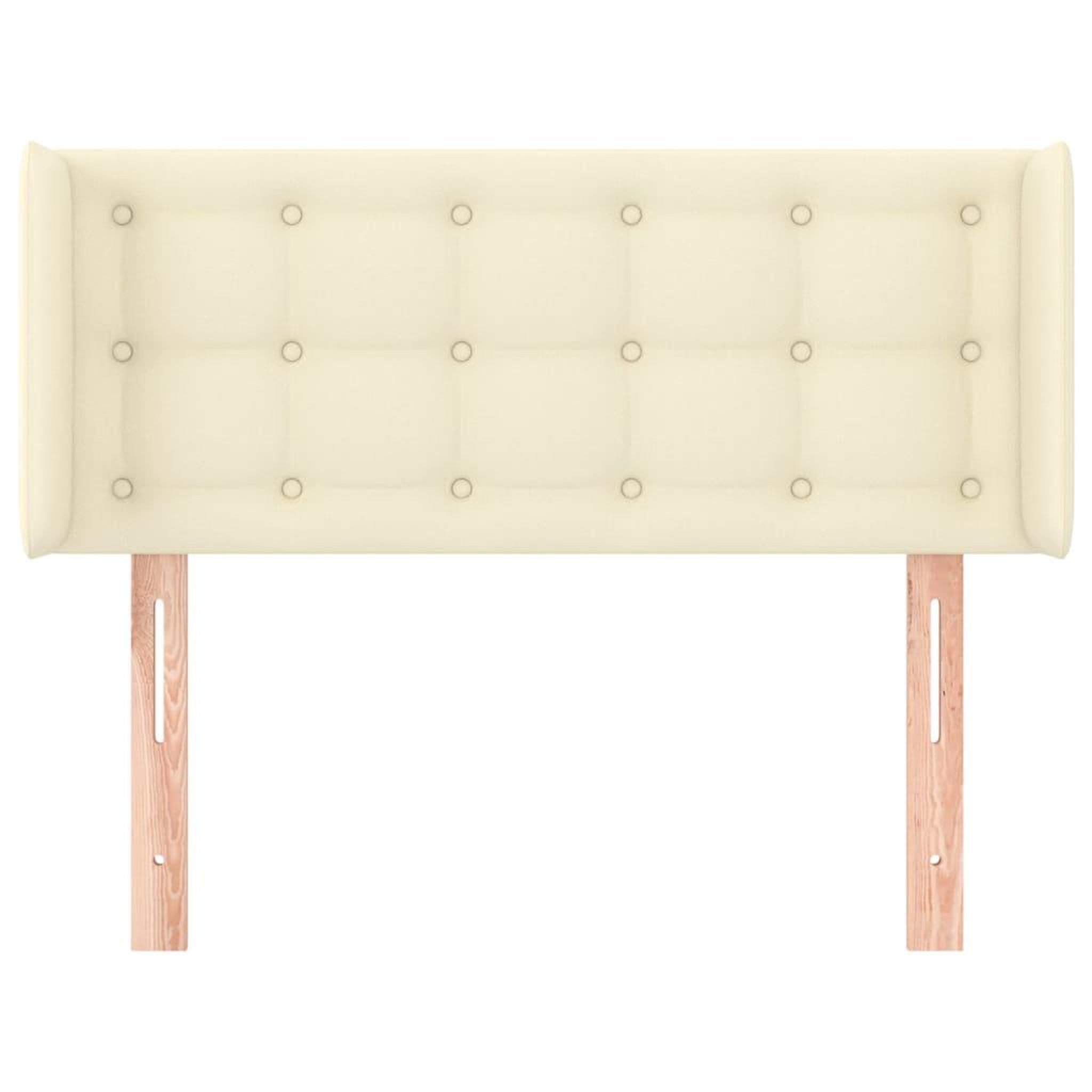 Voir la diapositive 3 : VIDAXL Tete de lit avec oreilles Creme 103x16x78/88 cm Similicuir