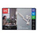 One For All Support écran PC Dual Arm blanc 13-35 pouces Orientable e
