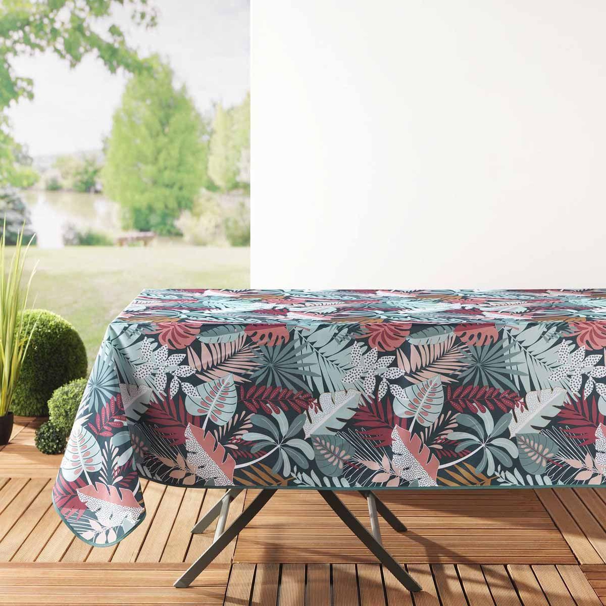 Douceur d'Intérieur Nappe antitache  jacala  150x240cm bleu