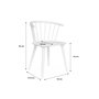 Voir la diapositive 3 : SWEEEK Lot de 2 chaises naturelles à barreaux en bois et contreplaqué. Paula. L 51 x P 53 x H 75cm