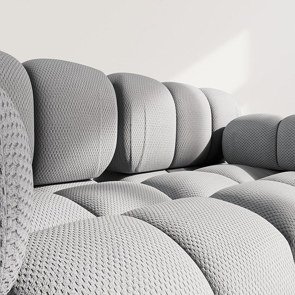 LISA DESIGN Ruby - canapé droit modulable 2 places en velours texturé