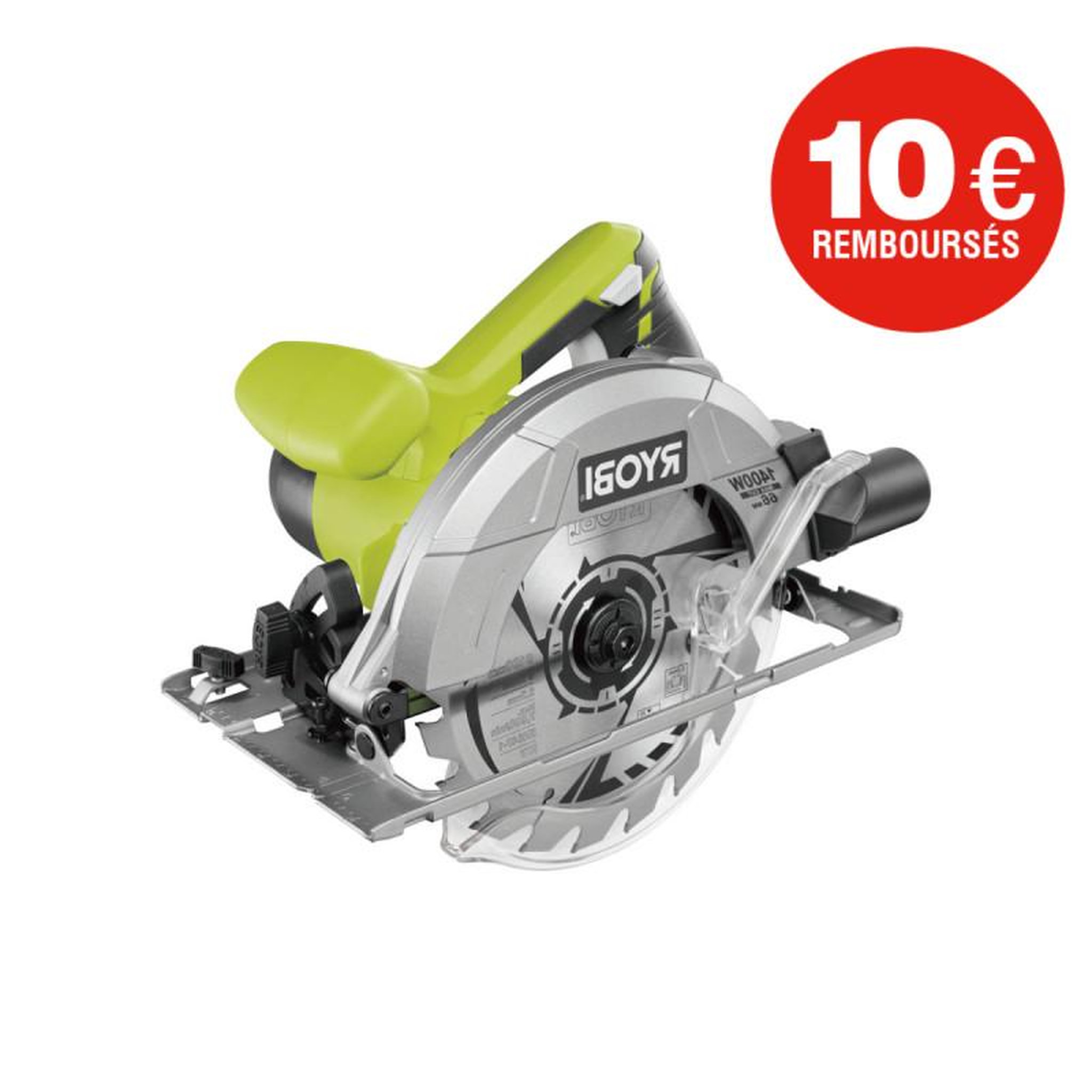 Voir la diapositive 1 : Ryobi Scie circulaire RYOBI - 1400W - 66mm - 2 lames - RCS1400-KB48